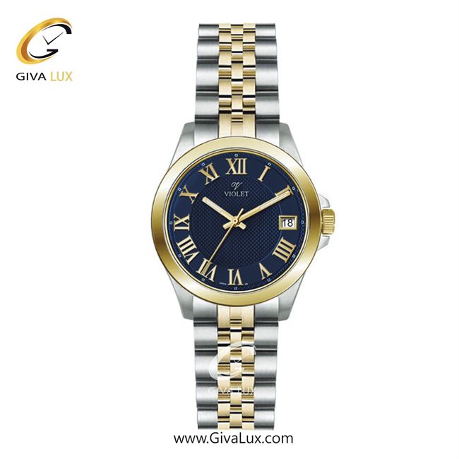 ساعت مچی اورجینال مردانه ویولت VIOLET نقره ای-طلایی | نقره ای-طلایی| سرمه ای| کد رفرنس 0556/2